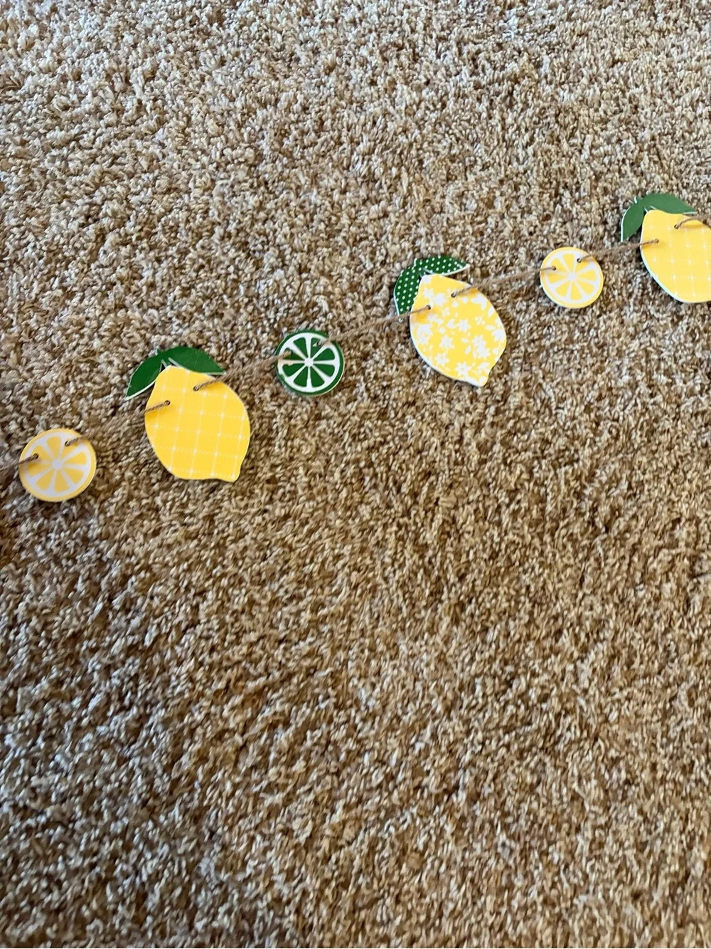 Chalk Couture Yellow Lemon Garland with Green Accents